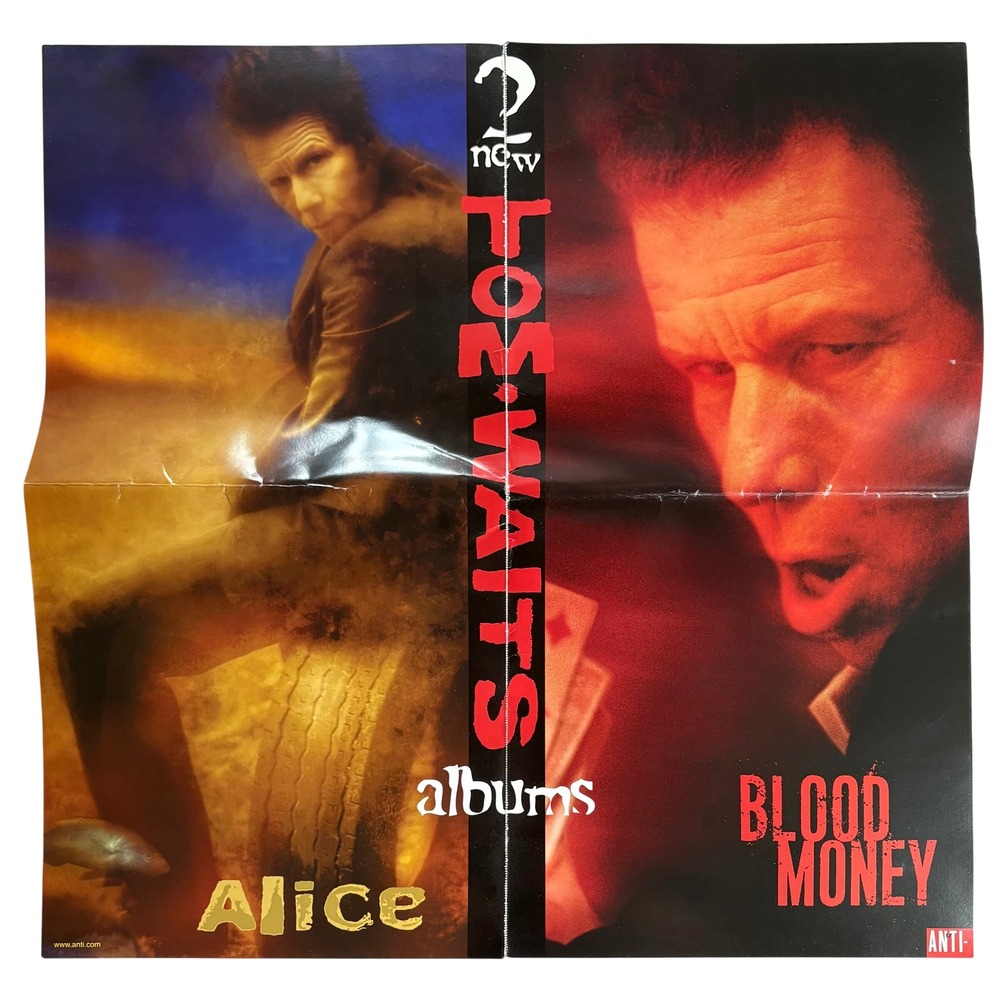 Tom Waits Alice Blood Money Promo Poster 2002 Anti Records Vintage Music Art